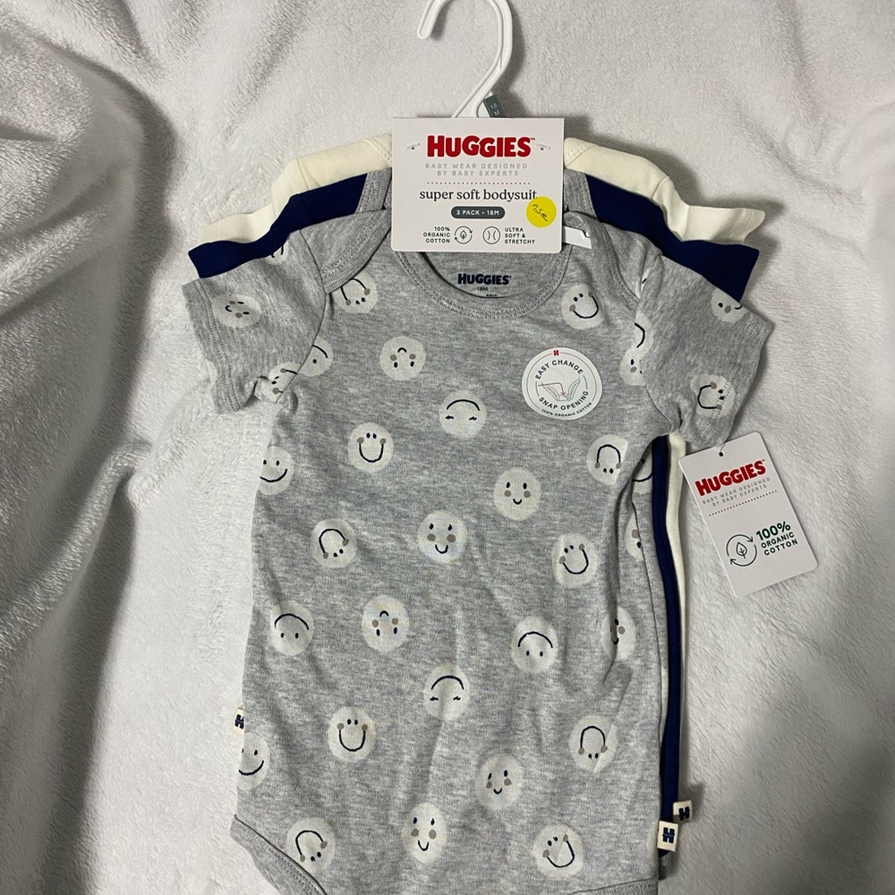 Gray Smiley Face Bodysuit